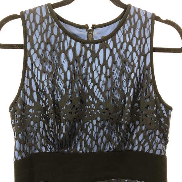 robert rodriguez black blue dress sz 6 sleeveless - Picture 2 of 8